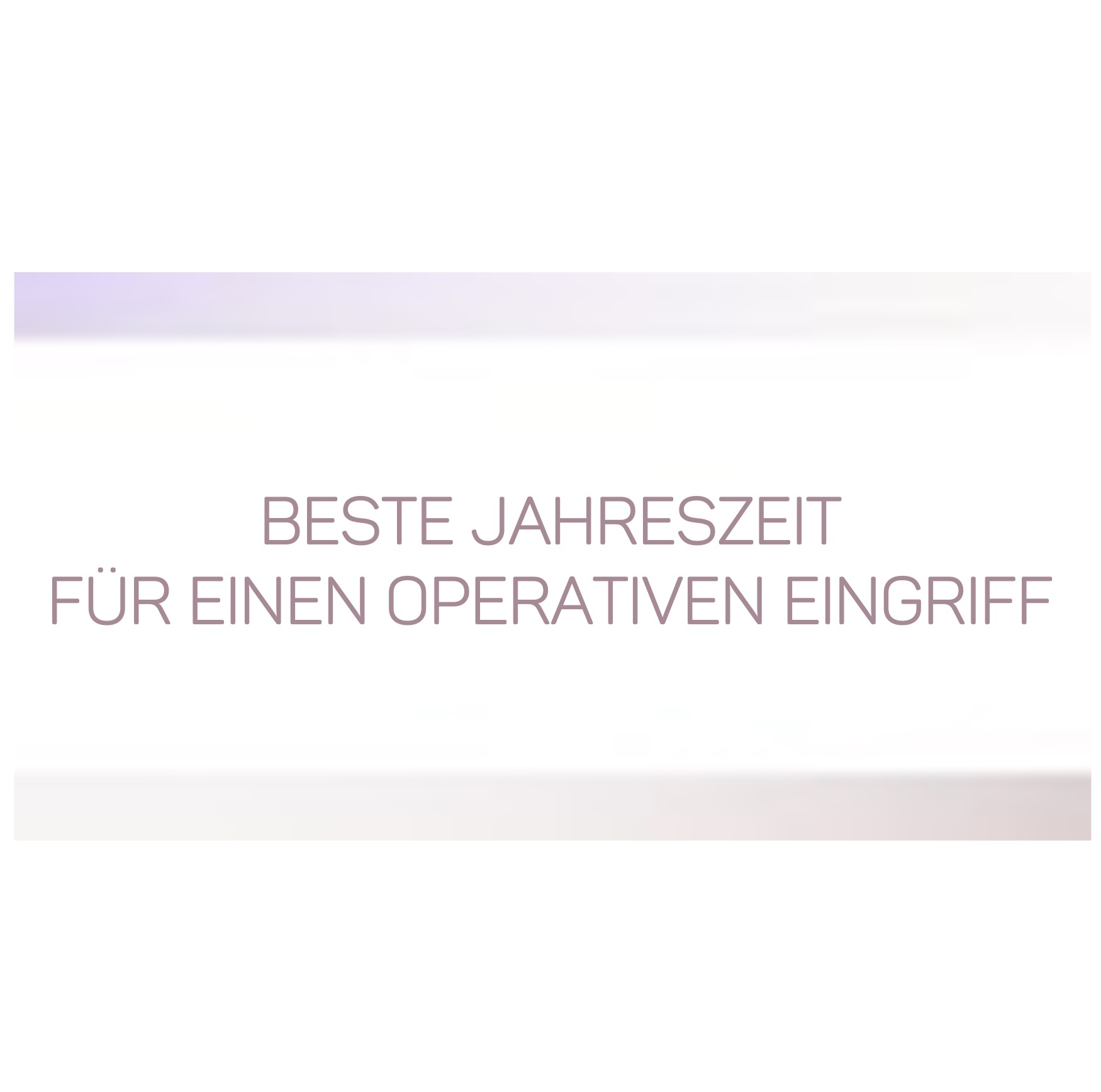 Beste Jahreszeit für eine Schönheit OP I Die Plastischen Chirurginnen